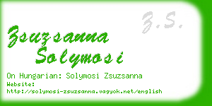 zsuzsanna solymosi business card